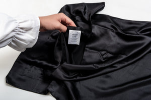 Oxford Mulberry Silk Pillowcase: Black - Artem Luxe