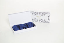 Load image into Gallery viewer, Mulberry Silk Sleep Set Midnight Blue - Oxford Pillowcase &amp; Mask - Artem Luxe