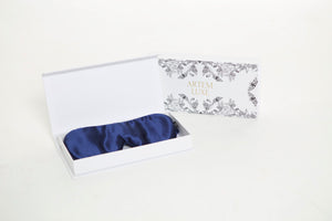 Mulberry Silk Sleep Set Midnight Blue - Oxford Pillowcase & Mask - Artem Luxe