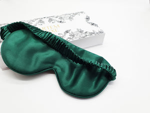 Mulberry Silk Sleep Mask Emerald - Artem Luxe